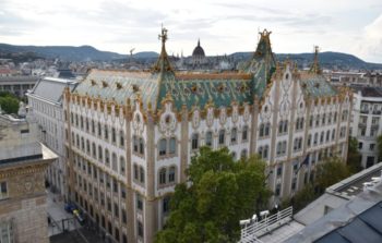 Large multi-storey art nouveau building, Royal Postal Savings Bank.