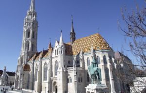 white church with colourful tiles