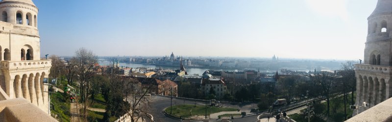 Panorama of Budapest from the Buda castle
