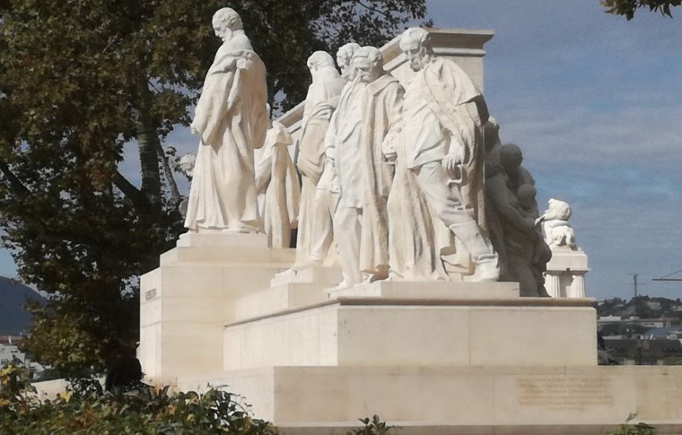 Monuments from the 1956 Communist revolution in Budapest.