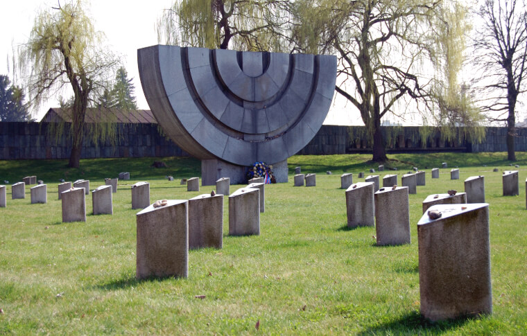 memorial statue of a menorah