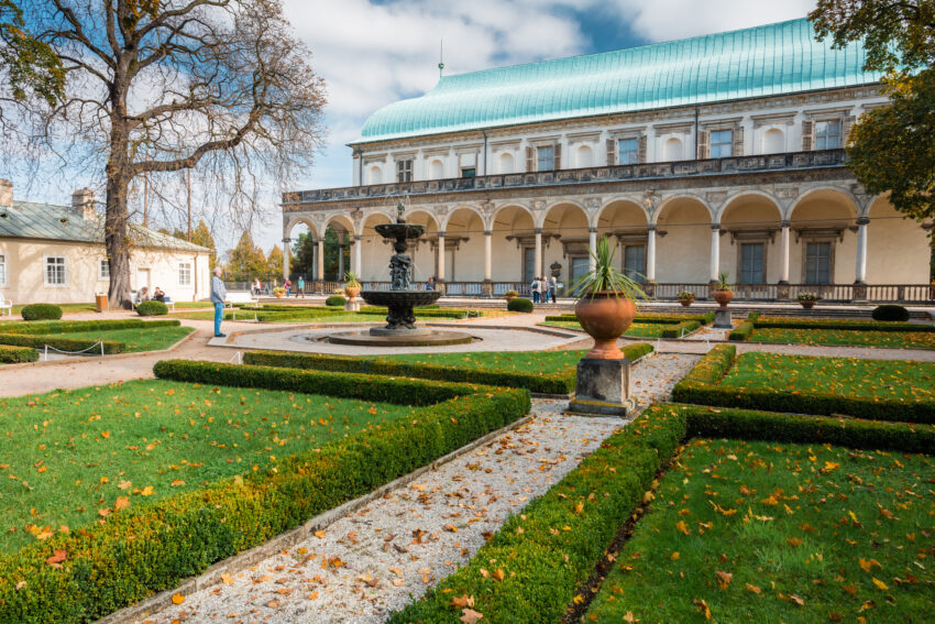 Prague, Czech Republic - October 9, 2014: Queen Anne's Summer Palace in Prague, Czech Republic. Built in 1538-1565. Beautiful Renaissance building in the Royal Gardens of the Prague Castle.